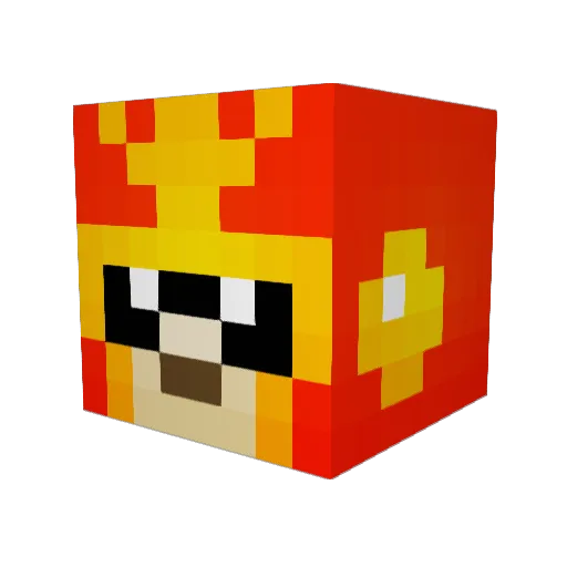 QuentinHu Minecraft avatar head, 3D render