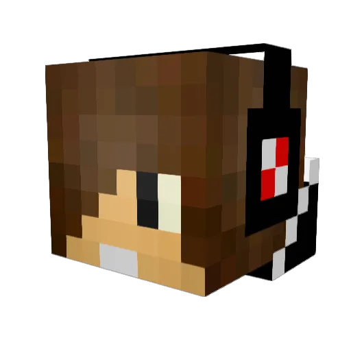 QuentinSmoke Minecraft avatar head, 3D render