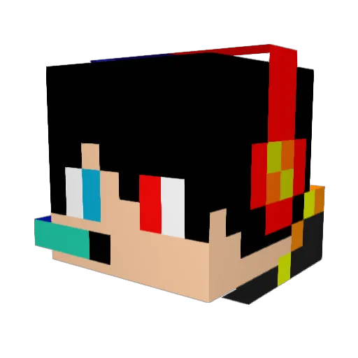 Queps_Games Minecraft avatar head, 3D render