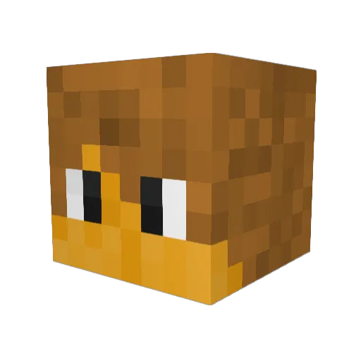 Quer3000 Minecraft avatar head, 3D render