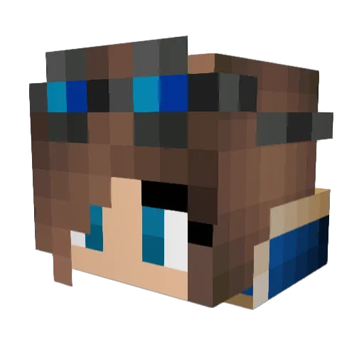 Queriaz Minecraft avatar head, 3D render
