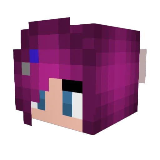 Querkeks Minecraft avatar head, 3D render