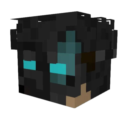 Querlie Minecraft avatar head, 3D render