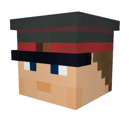 QuerreneFSB Minecraft avatar head, 3D render