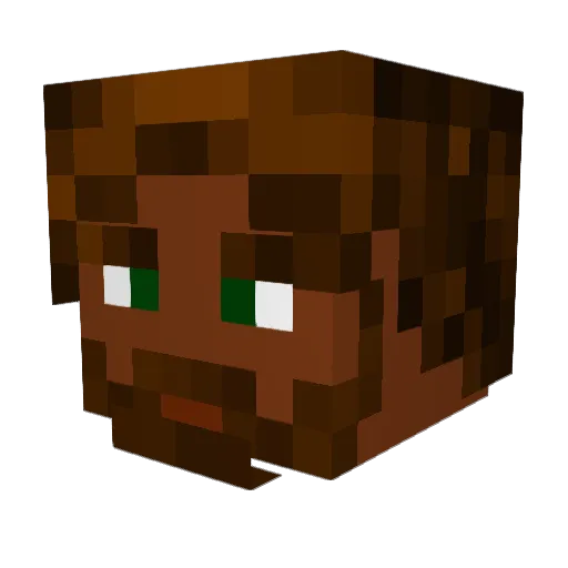 Querrix Minecraft avatar head, 3D render