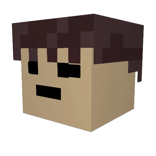 QuertisAirlines Minecraft avatar head, 3D render