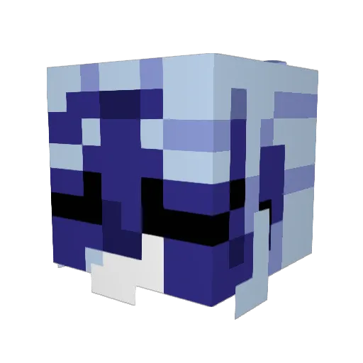 Queruubin Minecraft avatar head, 3D render