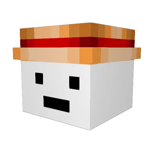 Quesabilla Minecraft avatar head, 3D render