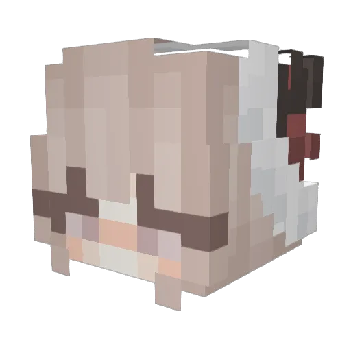 Quesbak Minecraft avatar head, 3D render