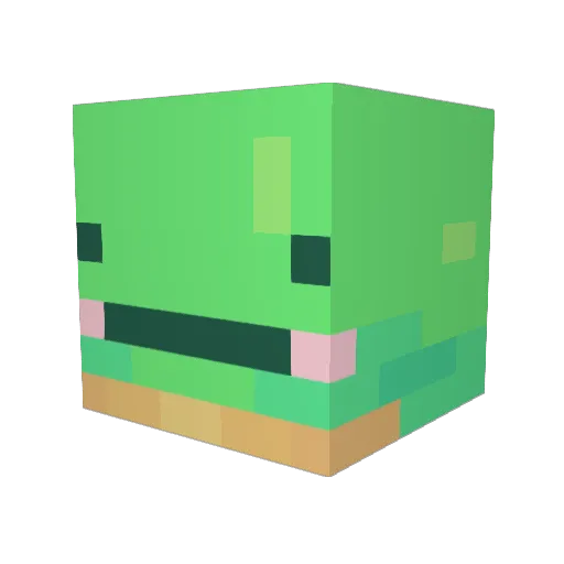 Queshadilla Minecraft avatar head, 3D render
