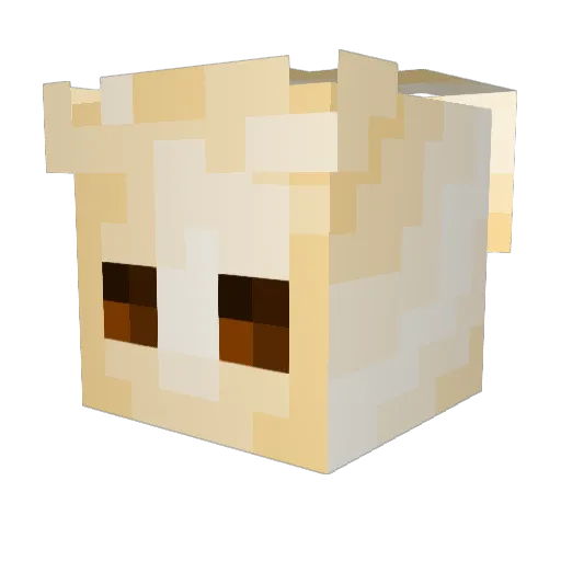 Quesillomx Minecraft avatar head, 3D render