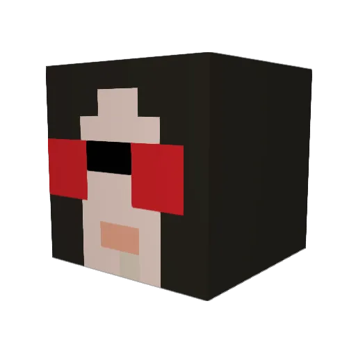 Quesit0 Minecraft avatar head, 3D render