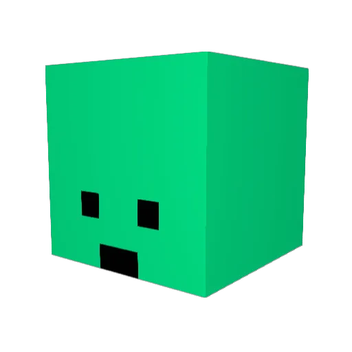 QuespYT Minecraft avatar head, 3D render