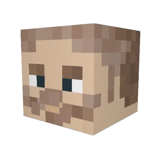 Quest42069 Minecraft avatar head, 3D render