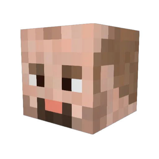 Questant Minecraft avatar head, 3D render