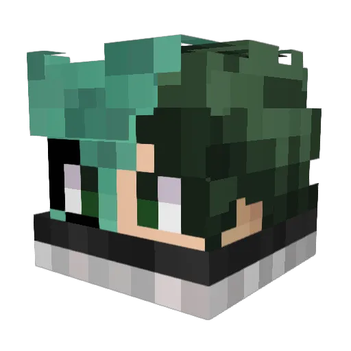 Quester1 Minecraft avatar head, 3D render