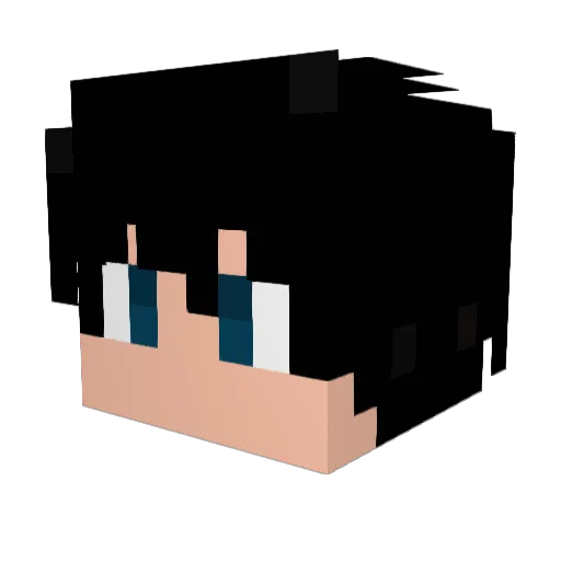 Questionable__ Minecraft avatar head, 3D render