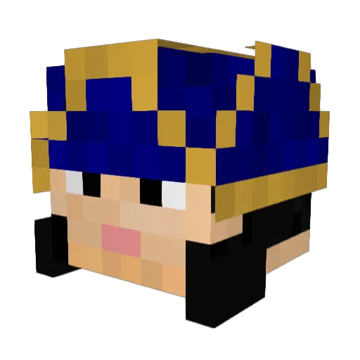 Quetupi23 Minecraft avatar head, 3D render