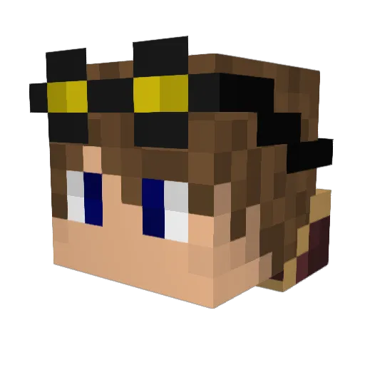 QuetzaCota Minecraft avatar head, 3D render