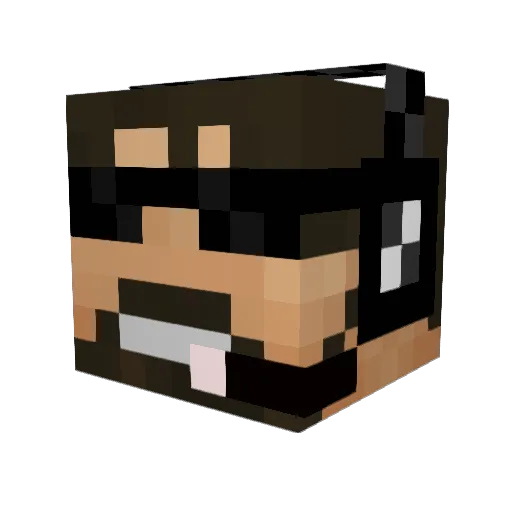 Quetzalen Minecraft avatar head, 3D render