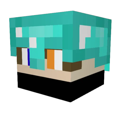 Quetzell Minecraft avatar head, 3D render
