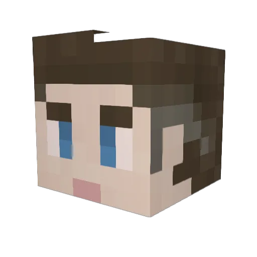 Minecraft-Avatar von Quetzi: Kopf als 3D-Render