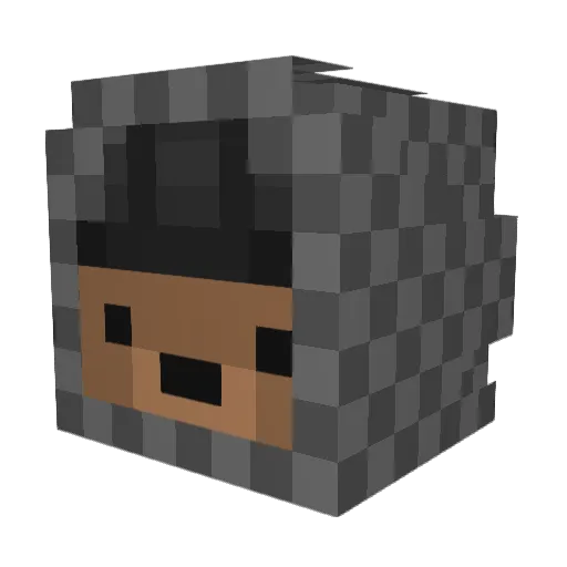 Queue541 Minecraft avatar head, 3D render