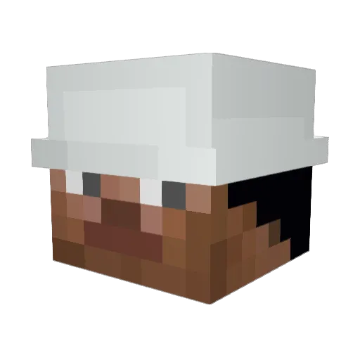 QueueQz_ Minecraft avatar head, 3D render
