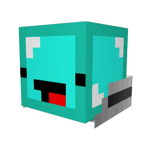 Quev1337 Minecraft avatar head, 3D render