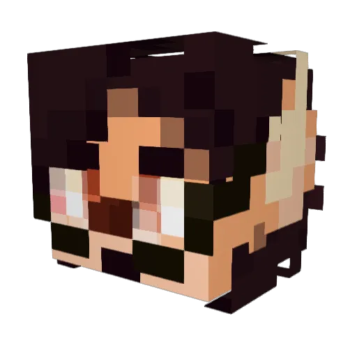 QuevDev Minecraft avatar head, 3D render