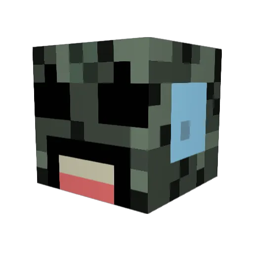 Quevas420 Minecraft avatar head, 3D render