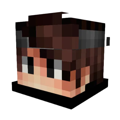 Quevington Minecraft avatar head, 3D render