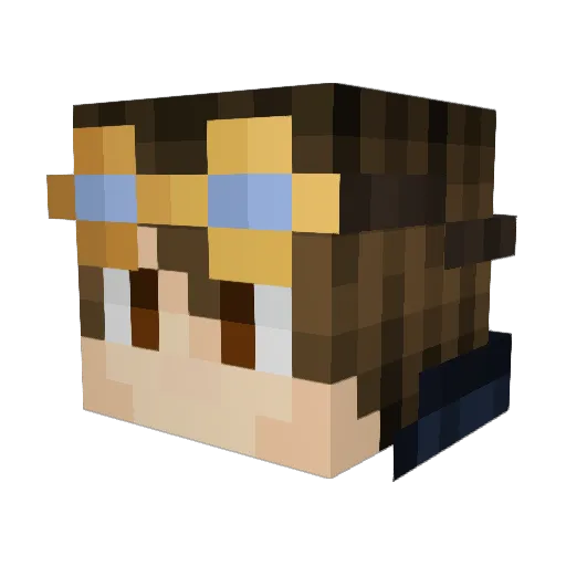Quevist Minecraft avatar head, 3D render