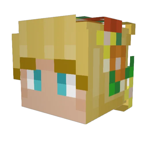 Quezeel_ Minecraft avatar head, 3D render