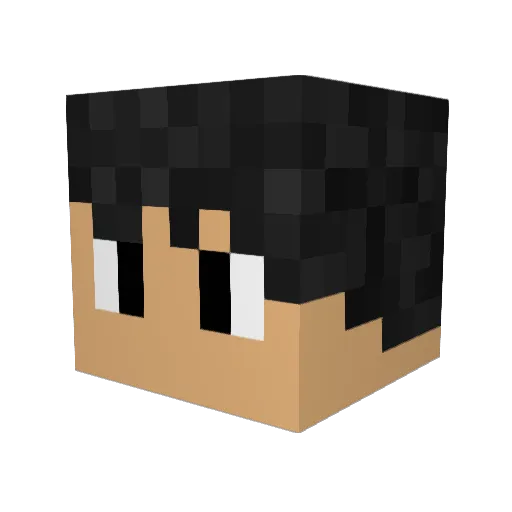 QuiDiQui Minecraft avatar head, 3D render