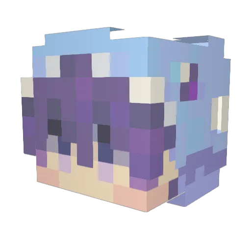 QuiQui17 Minecraft avatar head, 3D render