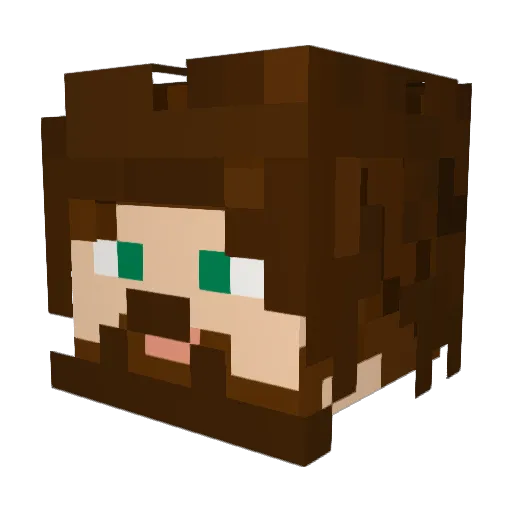 QuiSSpace Minecraft avatar head, 3D render