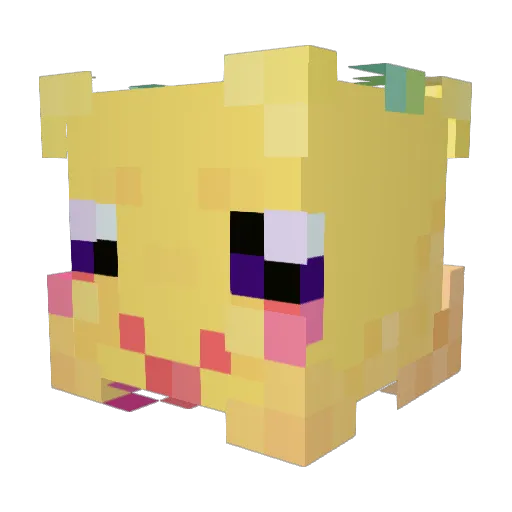 QuiXotic_Louu Minecraft avatar head, 3D render