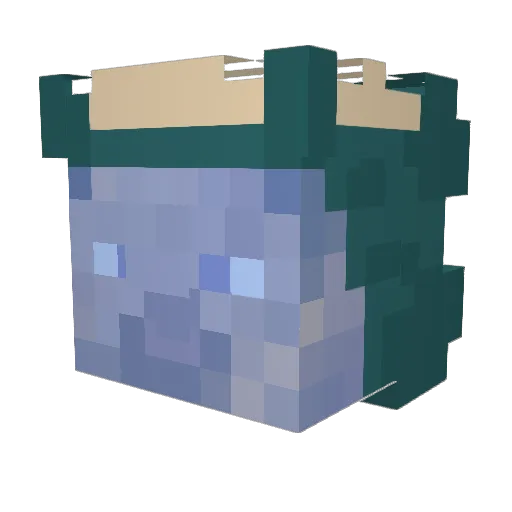 Quibbin Minecraft avatar head, 3D render