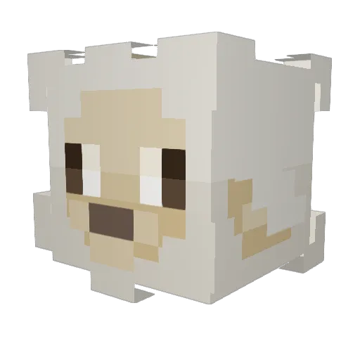 Quibble123 Minecraft avatar head, 3D render