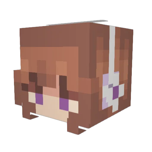 QuibeZ Minecraft avatar head, 3D render