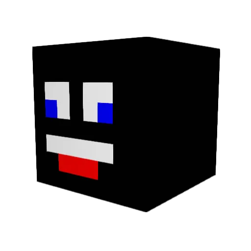 Quiblex Minecraft avatar head, 3D render