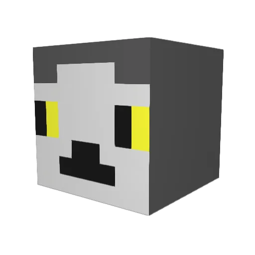 Quibyle Minecraft avatar head, 3D render