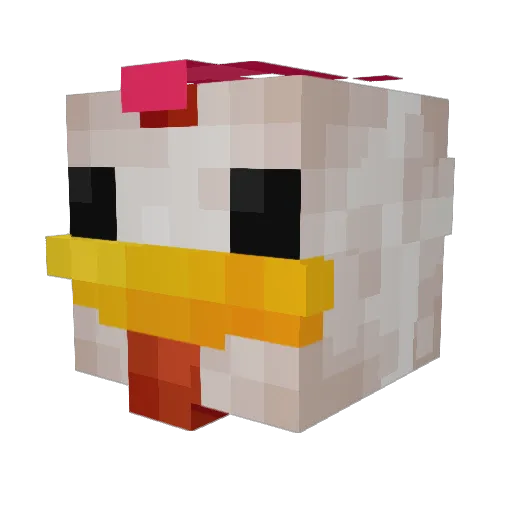 QuicherKing Minecraft avatar head, 3D render