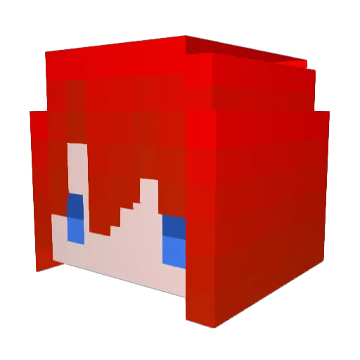 Quick3T Minecraft avatar head, 3D render