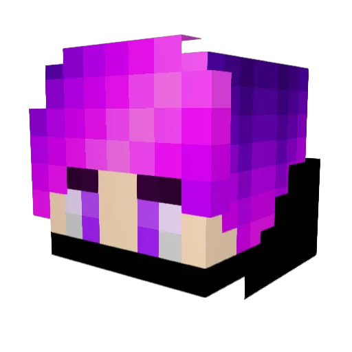 QuickAndruxa Minecraft avatar head, 3D render
