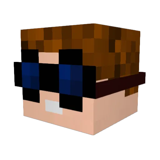 QuickCraftHD Minecraft avatar head, 3D render