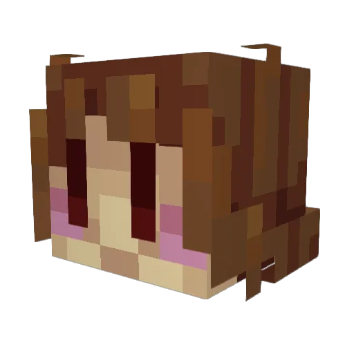 QuickGoldie Minecraft avatar head, 3D render
