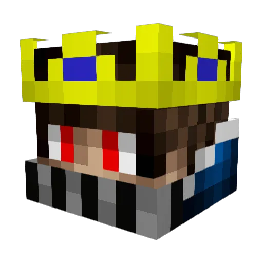 QuickMain Minecraft avatar head, 3D render