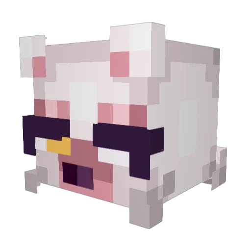 QuickRevBandit Minecraft avatar head, 3D render